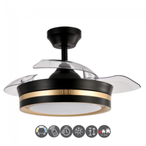 Ventilador VIPER MINI 91cm negro oro