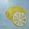 Cuadro FRUTAS limones amarillos relieve Carlos Altisent 30x30 cm - Imagen 2