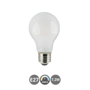 Bombilla LED E27 7,2W 4000K opal estandar