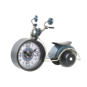Reloj de sobremesa MOTO hierro - cristal. Azul.