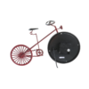 Reloj de sobremesa BICICLETA hierro - cristal. Rojo. - Imagen 2