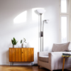 Lámpara de pie led MILANO con lector negro satinado - Imagen 2