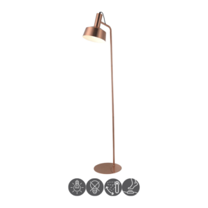 Lámpara de pie LEANA E27 cobre