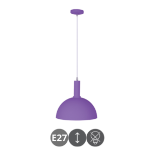 Lámpara colgante HAGEN E27 metal lila