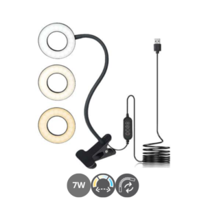 Flexo led CLIP 7w flexible con pinza negro
