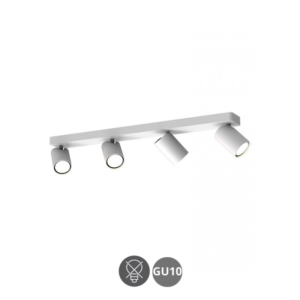Lámpara foco 4 Luces SAL GU10 Blanco
