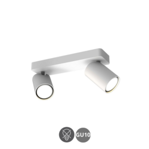Lámpara foco 2 Luces SAL GU10 Blanco