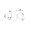 Foco SAL GU10 blanco con interruptor - Imagen 2