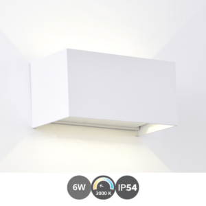 Aplique led DAVOS DOBLE rectangular 3000k blanco