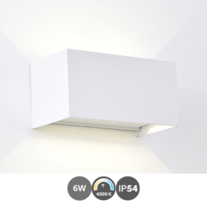Aplique led DAVOS DOBLE rectangular 4000k blanco