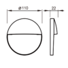 Aplique señalizador exterior BAKER 3W circular gris oscuro - Imagen 2