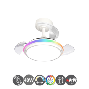 Ventilador COSMIC MINI XS RGB blanco