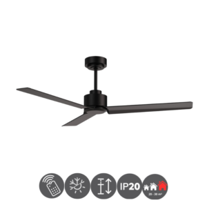 Ventilador Anne 127cm negro-negro