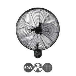 Ventilador de pared orientable Arrecife 60W negro plata