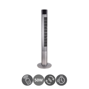 Ventilador de torre Príncipe 50W plata