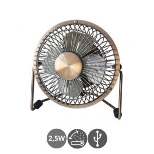 Ventilador de sobremesa Bulerias USB 2,5W bronce