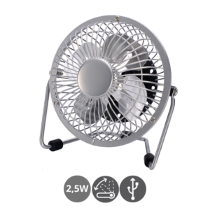 Ventilador de sobremesa Bulerias USB 2,5W cromo