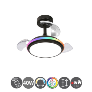 Ventilador COSMIC MINI XS RGB negro