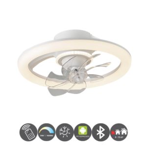Ventilador plafón Android V105 aspas oscilantes blanco