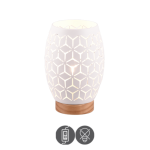 Lámpara sobremesa BIDAR E27 blanco