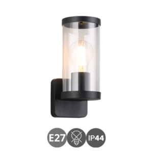 Aplique exterior BONITO E27 negro