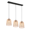 Lámpara colgante LOVIS 3 luces E27 ratán natural - Imagen 6