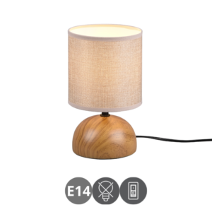 Lámpara sobremesa LUCI E14 beige madera