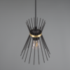 Lámpara colgante ROD E27 metal negro oro - Imagen 3
