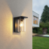 Aplique exterior ARDILA E27 con sensor de luz negro - Imagen 2