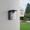Aplique exterior ARDILA E27 con sensor de luz negro - Imagen 3