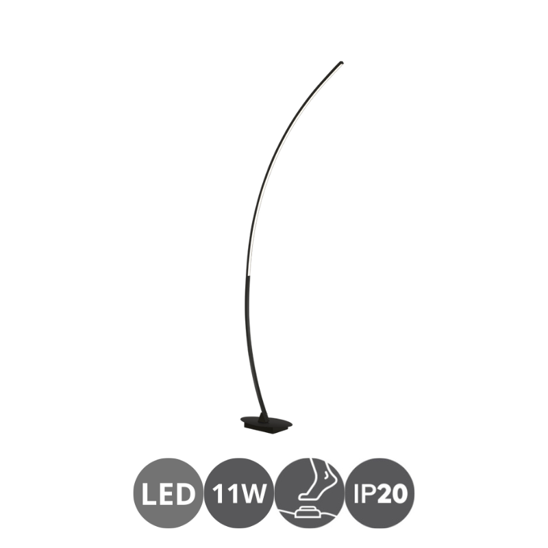 Lámpara de pie LED SOLO 11 watts negro