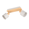 Foco SHANTI 2x E14 10 watts madera y metal gris claro - Imagen 2