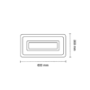 Lámpara plafón led rectangular CRYN 56 watt 60 cm - Imagen 8