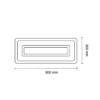 Lámpara plafón led rectangular CRYN 64 watt 90 cm - Imagen 5