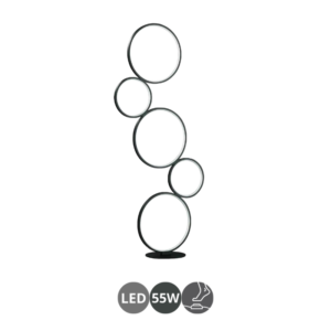 Lámpara de pie led CIRCUS 55w negro