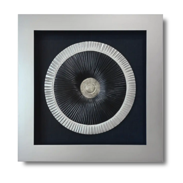 Cuadro DIANA NEGRO PLATA 90x90cm