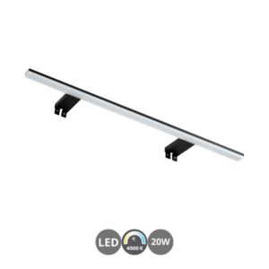 Aplique de baño led TIWALL KIT 4000k 75cm negro mate