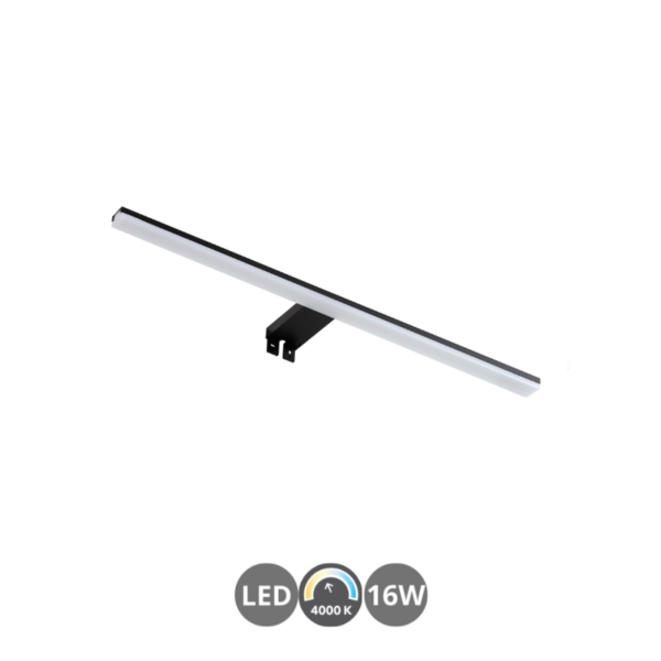 Aplique de baño led TIWALL KIT 4000k 60cm negro