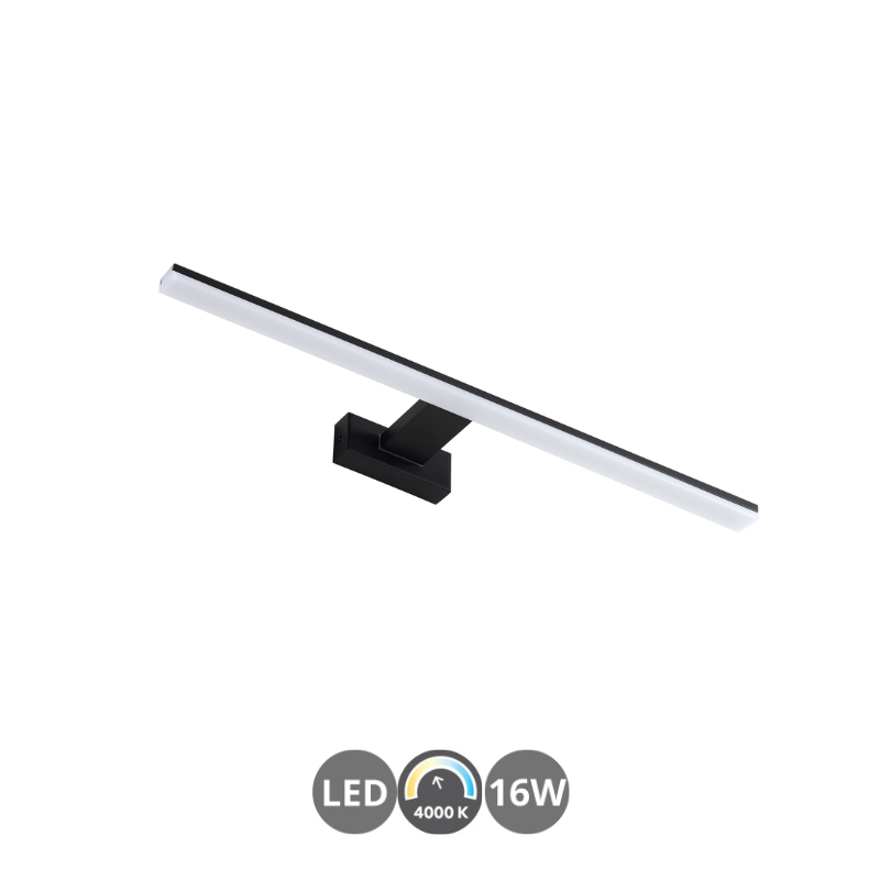 Aplique de baño led TIWALL 4000k 60cm negro