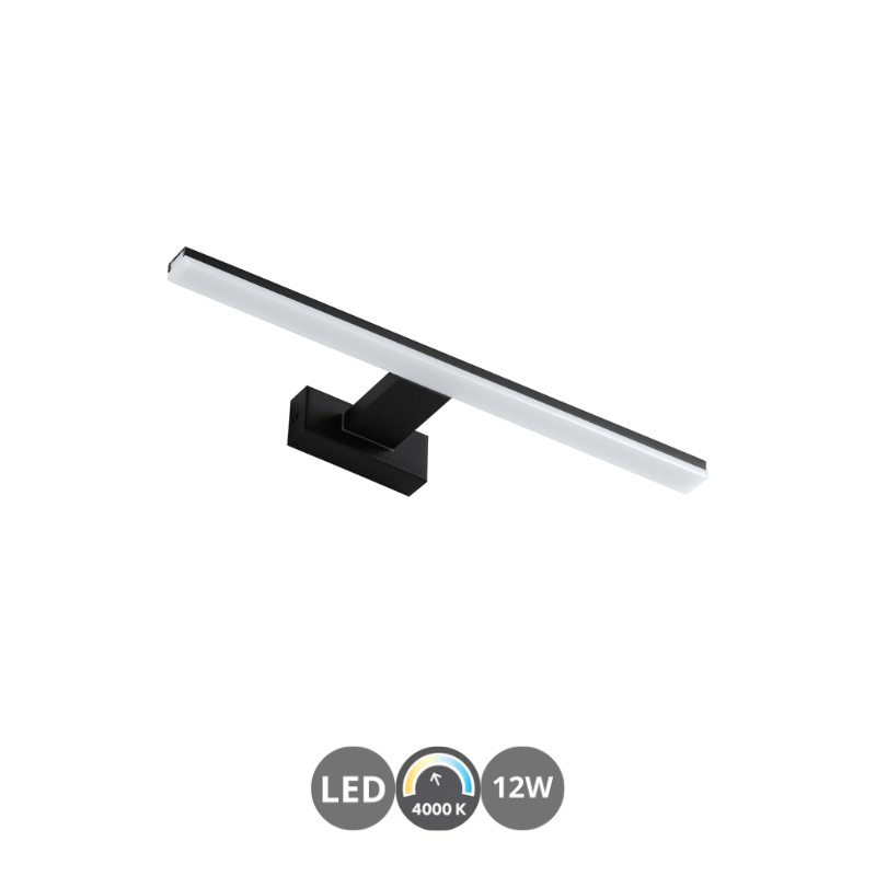 Aplique de baño led TIWALL 4000k 45cm negro