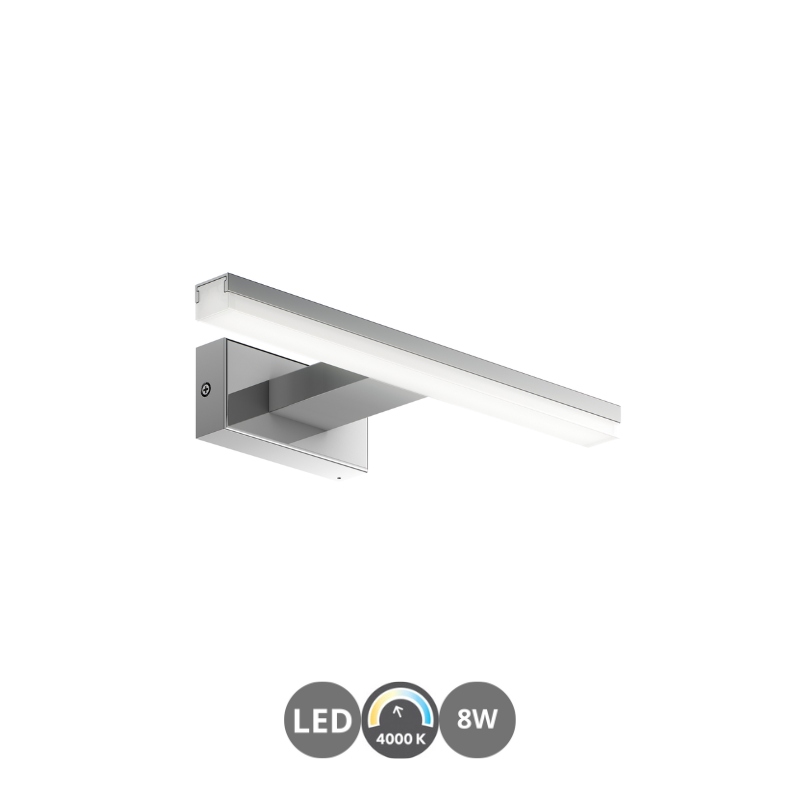 Aplique de baño led TIWALL 4000k 30cm cromo