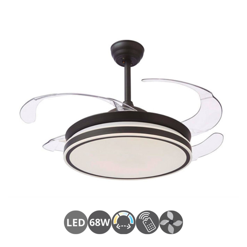 Ventilador retráctil NEW2001N led 68w (13 - 20m²) Negro