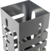Paragüero cuadrado metal plata - Imagen 3