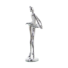 Figura BAILARINA resina plateada 26cm - Imagen 3