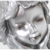 Figura NIÑA resina plateada 26cm - Imagen 2