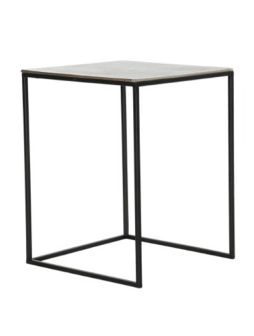 Mesa auxiliar 41x41x55cm negro oro