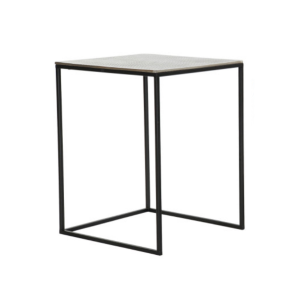 Mesa auxiliar 41x41x55cm negro oro