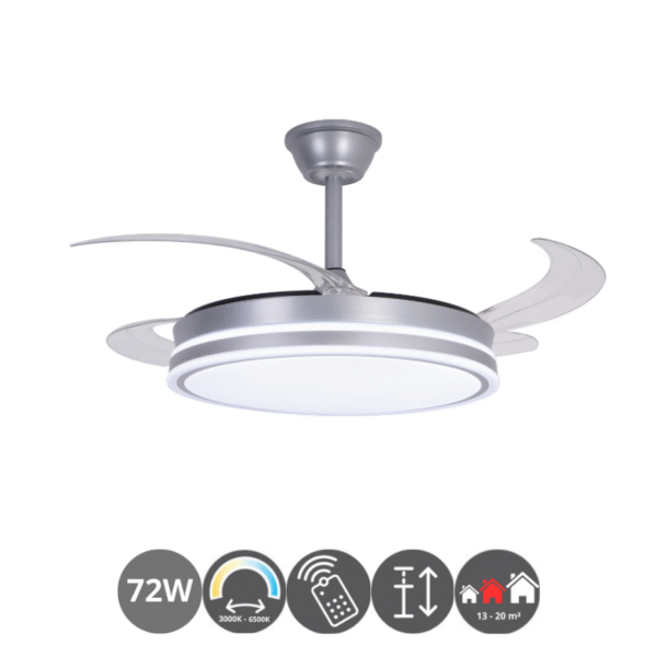 Ventilador retráctil VENT 72w plata