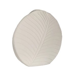 Jarrón METAL blanco  32,5x13x32,5  centímetros