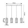 Colgante VENESS 4x E27 cristal tintado - Imagen 6